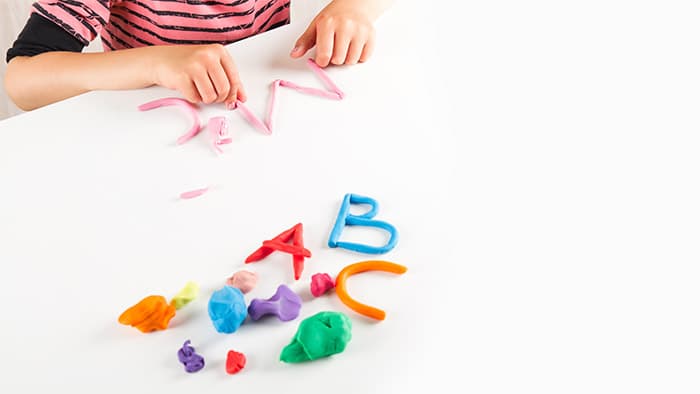 playdough phonics activity for kids