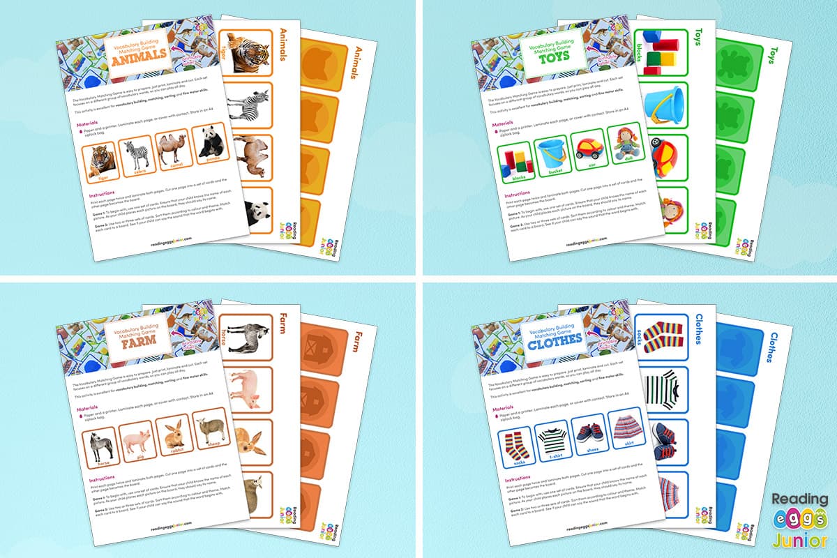 free printable toddler matching games