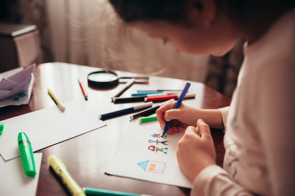 add drawings to a social story