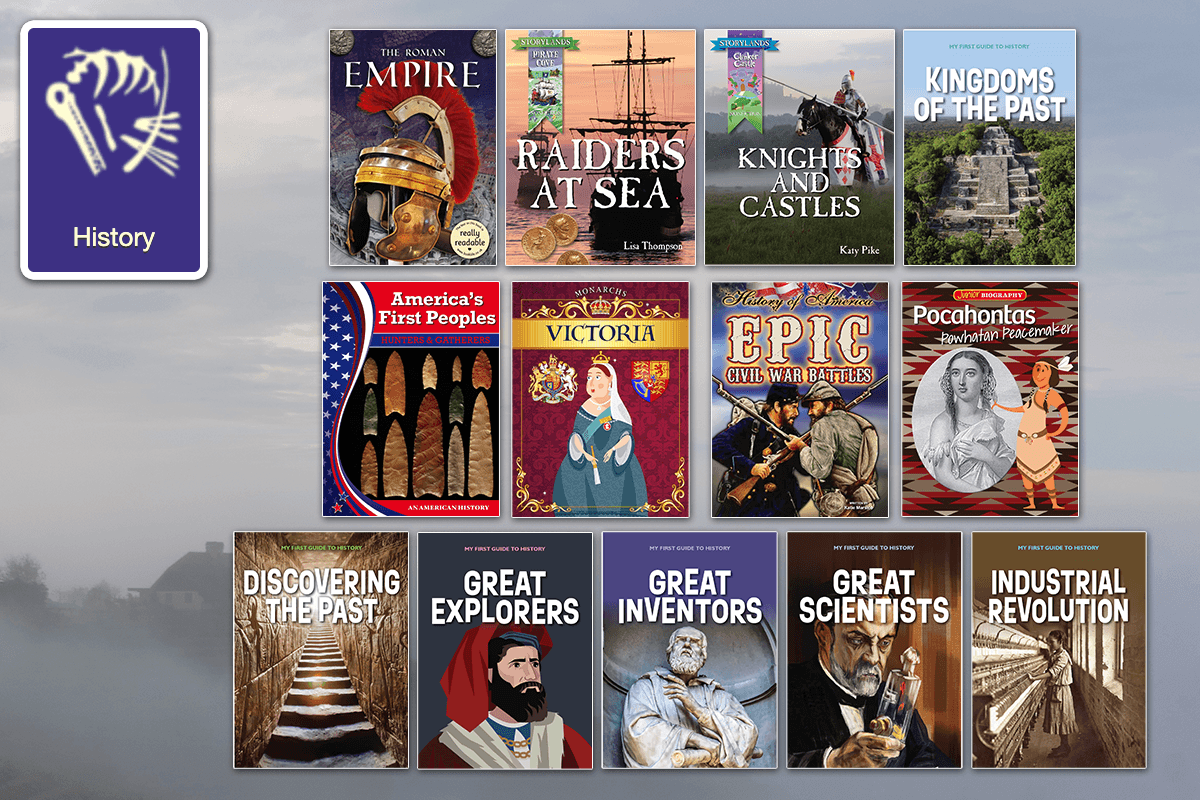Examples of the History nonfiction books for kids in the Reading Eggs Library
